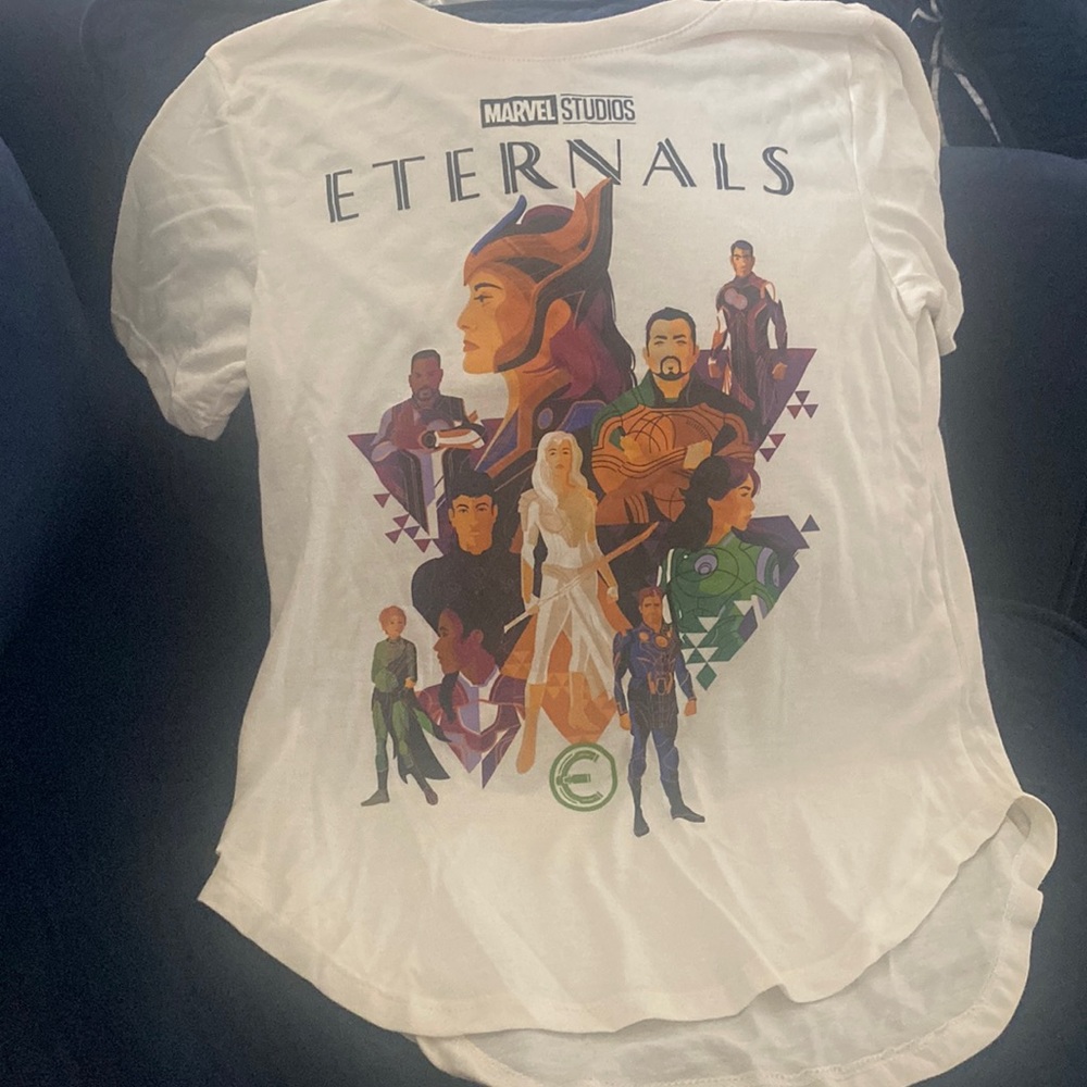 Xs Womens white Marvel Eternals shirt